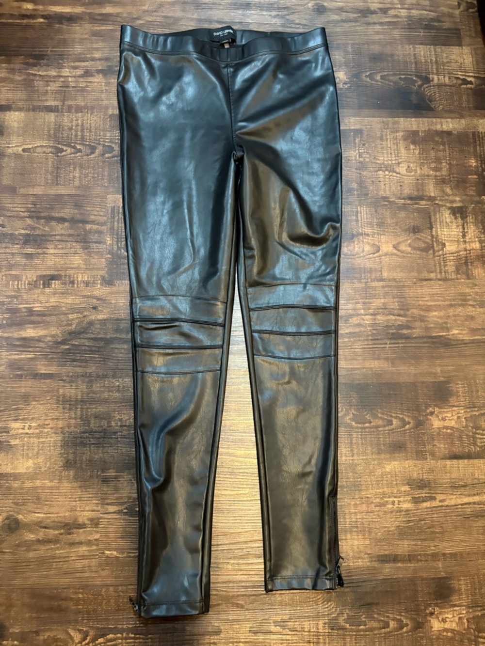 David Lerner Faux Leather Leggings - Black